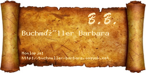 Buchmüller Barbara névjegykártya